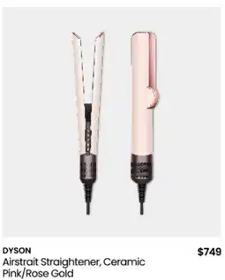 Myer Airstrait Straightener, Ceramic Pink/Rose Gold offer