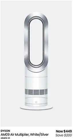 Myer AM09 Air Multiplier, White/Silver Save $200 offer