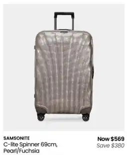 Myer C-lite Spinner 69cm, Pearl/Fuchsia offer