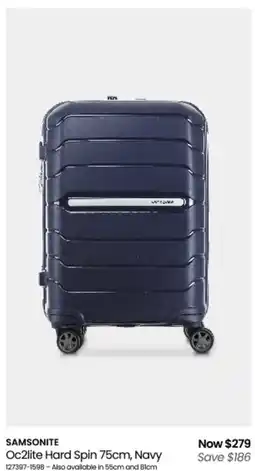 Myer Oc2lite Hard Spin 75cm, Navy offer