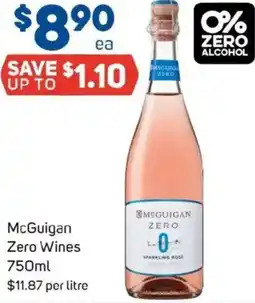 Foodland McGuigan Zero Wines offer