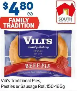 Foodland Vili's Traditional Pies, Pasties or Sausage Roll offer