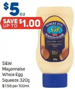 Foodland S&W Mayonnaise Whole Egg Squeeze offer