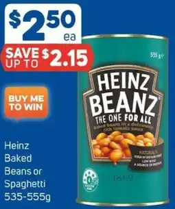 Foodland Heinz Baked Beans or Spaghetti offer