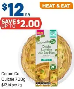 Foodland Comm Co Quiche offer