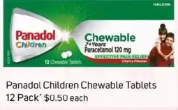 Foodland Panadol Children Chewable Tablets offer