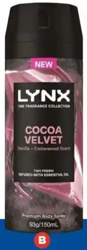Foodland LYNX Body Spray Deodorant offer