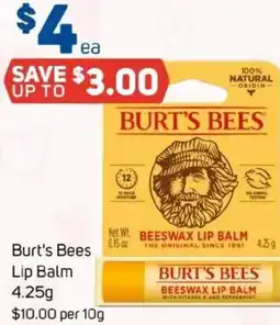Foodland Burt's Bees Lip Balm offer