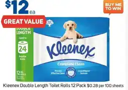 Foodland Kleenex Double Length Toilet Rolls offer