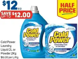 Foodland Cold Power Laundry Liquid or Powder offer