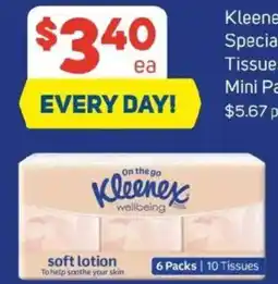 Foodland Kleenex Special Care Tissues Mini Packs offer