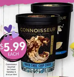 Spudshed Connoisseur Gourmet Ice Cream Varieties offer