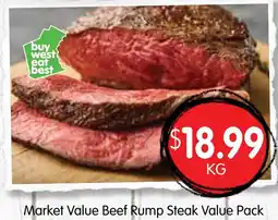 Spudshed Market Value Beef Rump Steak Value Pack offer