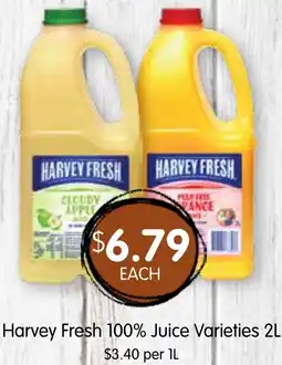 Spudshed Harvey Fresh 100% Juice Varieties offer