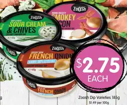 Spudshed Zoosh Dip Varieties offer