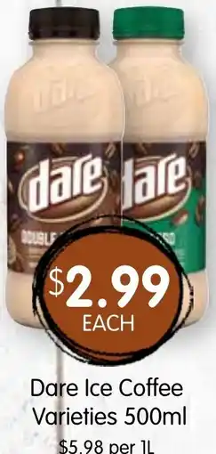 Spudshed Dare Ice Coffee Varieties offer