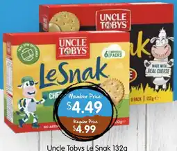 Spudshed Uncle Tobys Le Snak offer
