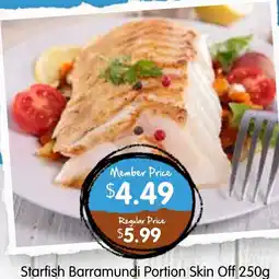 Spudshed Starfish Barramundi Portion Skin Off offer