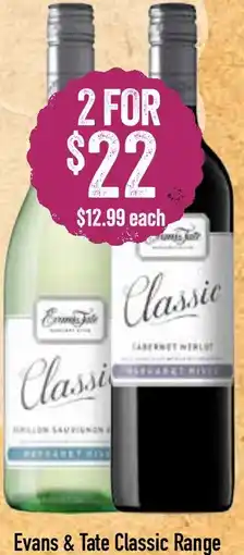 Spudshed Evans & Tate Classic Range offer
