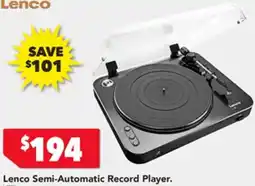 Harvey Norman Lenco Semi-Automatic Record Player. offer