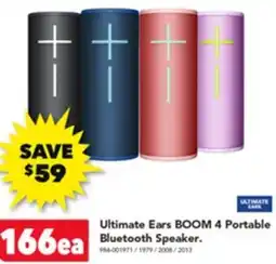 Harvey Norman Ultimate Ears BOOM 4 Portable Bluetooth Speaker offer