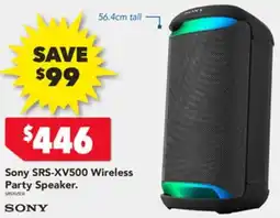 Harvey Norman Sony SRS-XV500 Wireless Party Speaker offer