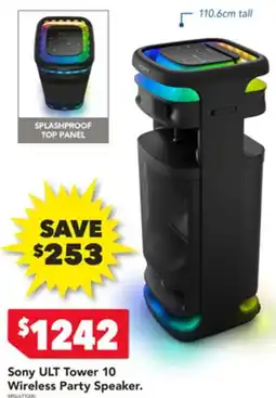 Harvey Norman Sony ULT Tower 10 Wireless Party Speaker offer