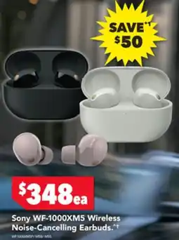 Harvey Norman Sony WF-1000XM5 Wireless Noise-Cancelling Earbuds offer