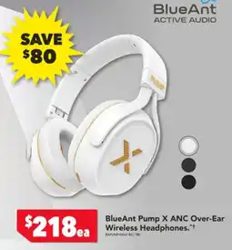 Harvey Norman BlueAnt Pump X ANC Over-Ear Wireless Headphones offer
