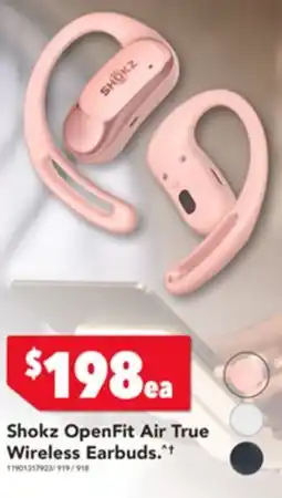 Harvey Norman Shokz OpenFit Air True Wireless Earbuds offer