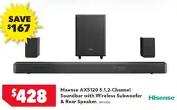 Harvey Norman Hisense AX5120 5.1.2-Channel Soundbar offer