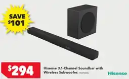 Harvey Norman Hisense 3.1-Channel Soundbar offer