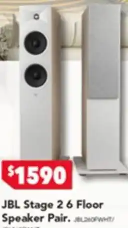 Harvey Norman JBL Stage 2 6 Floor Speaker Pair offer