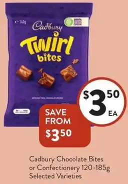 Foodworks Cadbury Chocolate Bites or Confectionery offer