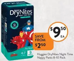 Foodworks Huggies DryNites Night Time Nappy Pants offer