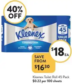 Foodworks Kleenex Toilet Roll offer