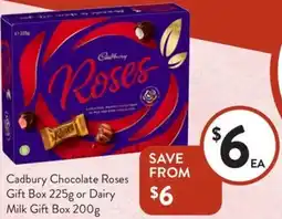 Foodworks Cadbury Chocolate Roses Gift Box or Dairy Milk Gift Box offer