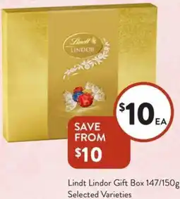 Foodworks Lindt Lindor Gift Box offer
