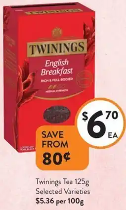 Foodworks Twinings Tea offer