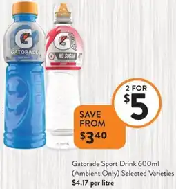 Foodworks Gatorade Sport Drink offer