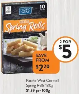Foodworks Pacific West Cocktail Spring Rolls offer