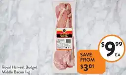 Foodworks Royal Harvest Budget Middle Bacon offer