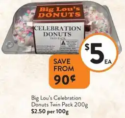 Foodworks Big Lou's Celebration Donuts Twin Pack offer