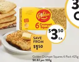 Foodworks Golden Crumpet Squares offer