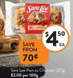 Foodworks Sara Lee Pain au Chocolat offer