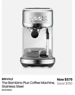 Myer The bambino plus coffee machine offer