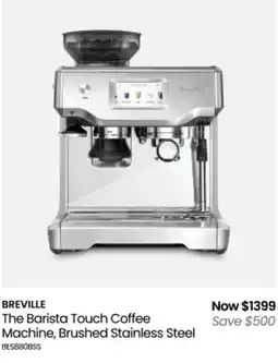 Myer The barista touch coffee machine, brushed stainless steel offer