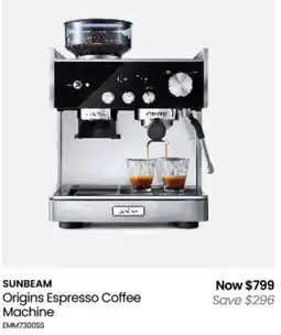 Myer Origins Espresso Coffee Machine offer