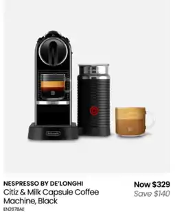 Myer Citiz & milk capsule coffee machine offer