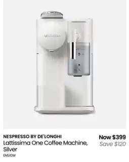 Myer Lattissima one coffee machine offer